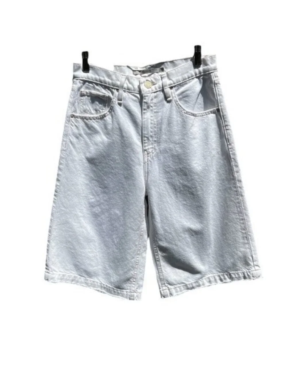 🌻NEW w.tag Hudson Skylar High Rise Dropped Long Denim Shorts Women's Size 25
